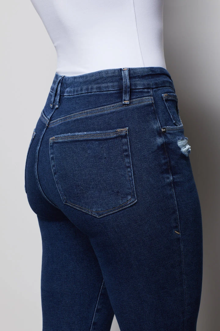 Promo ⌛ GOOD AMERICAN High Waisted GOOD WAIST EXPOSED BUTTONS | BLUE393 ⭐ 10 GOOD AMERICAN High Waisted GOOD WAIST EXPOSED BUTTONS | BLUE393