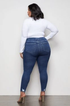 Promo ⌛ GOOD AMERICAN High Waisted GOOD WAIST EXPOSED BUTTONS | BLUE393 ⭐ 31 GOOD AMERICAN High Waisted GOOD WAIST EXPOSED BUTTONS | BLUE393