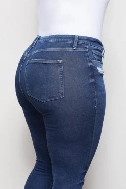 Promo ⌛ GOOD AMERICAN High Waisted GOOD WAIST EXPOSED BUTTONS | BLUE393 ⭐ 33 GOOD AMERICAN High Waisted GOOD WAIST EXPOSED BUTTONS | BLUE393