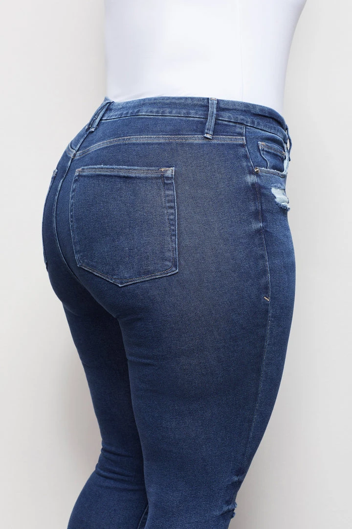 Promo ⌛ GOOD AMERICAN High Waisted GOOD WAIST EXPOSED BUTTONS | BLUE393 ⭐ 16 GOOD AMERICAN High Waisted GOOD WAIST EXPOSED BUTTONS | BLUE393