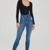 GOOD AMERICAN Skinny GOOD WAIST RAW EDGE | BLUE628
