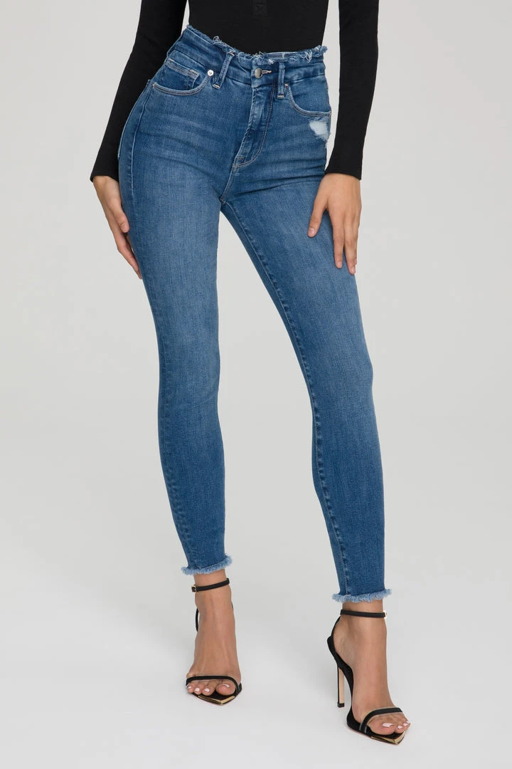 Coupon ⌛ GOOD AMERICAN Skinny GOOD WAIST RAW EDGE | BLUE628 🤩 2 GOOD AMERICAN Skinny GOOD WAIST RAW EDGE | BLUE628