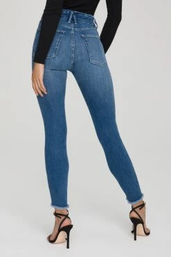 Coupon ⌛ GOOD AMERICAN Skinny GOOD WAIST RAW EDGE | BLUE628 🤩 21 GOOD AMERICAN Skinny GOOD WAIST RAW EDGE | BLUE628