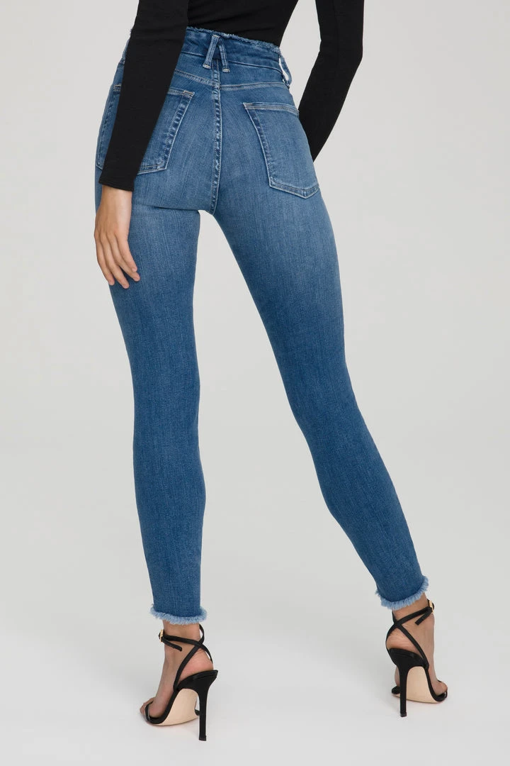 Coupon ⌛ GOOD AMERICAN Skinny GOOD WAIST RAW EDGE | BLUE628 🤩 4 GOOD AMERICAN Skinny GOOD WAIST RAW EDGE | BLUE628