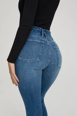 Coupon ⌛ GOOD AMERICAN Skinny GOOD WAIST RAW EDGE | BLUE628 🤩 22 GOOD AMERICAN Skinny GOOD WAIST RAW EDGE | BLUE628