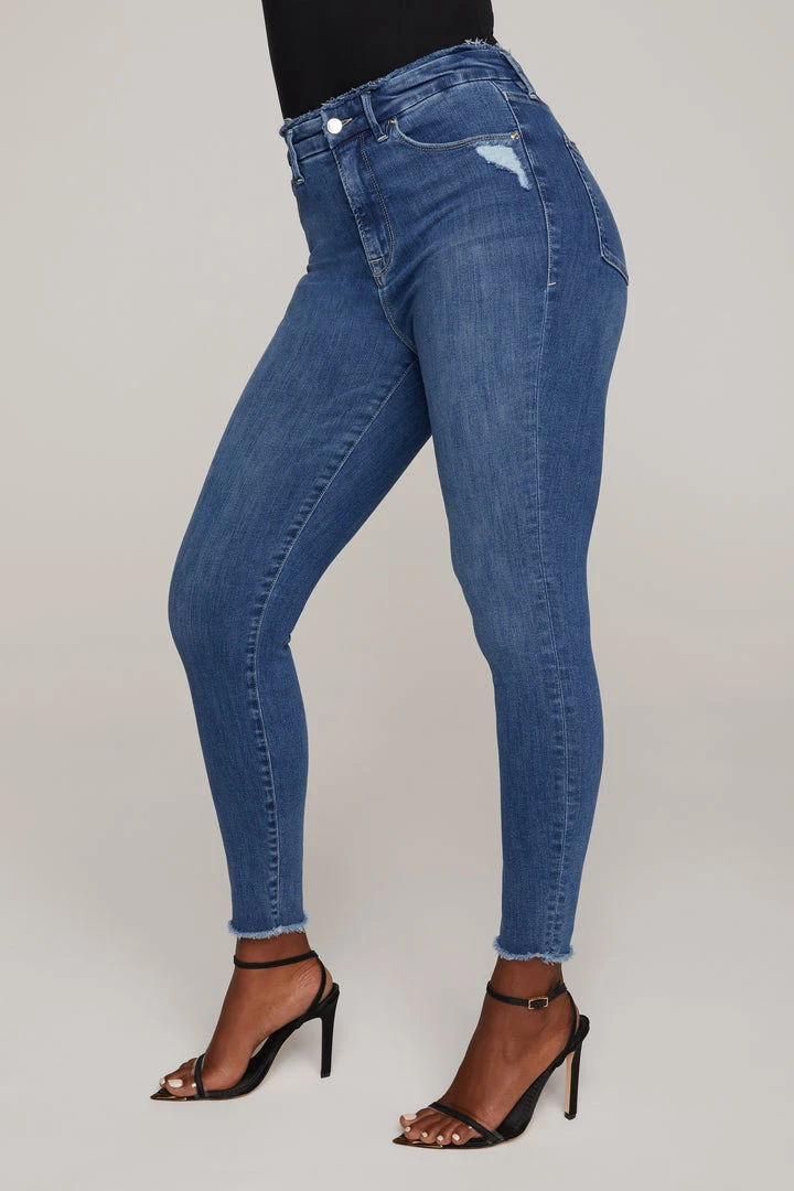 Coupon ⌛ GOOD AMERICAN Skinny GOOD WAIST RAW EDGE | BLUE628 🤩 8 GOOD AMERICAN Skinny GOOD WAIST RAW EDGE | BLUE628