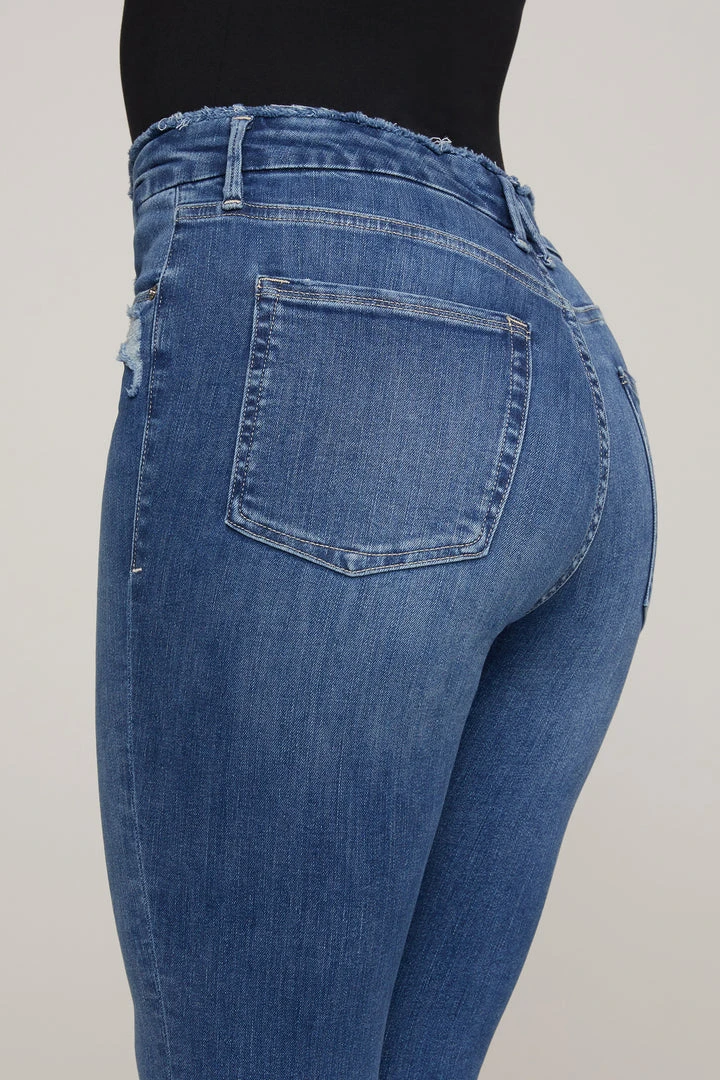 Coupon ⌛ GOOD AMERICAN Skinny GOOD WAIST RAW EDGE | BLUE628 🤩 10 GOOD AMERICAN Skinny GOOD WAIST RAW EDGE | BLUE628