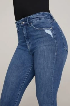 Coupon ⌛ GOOD AMERICAN Skinny GOOD WAIST RAW EDGE | BLUE628 🤩 28 GOOD AMERICAN Skinny GOOD WAIST RAW EDGE | BLUE628