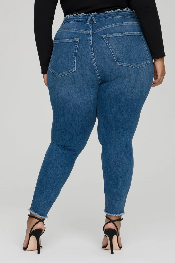 Coupon ⌛ GOOD AMERICAN Skinny GOOD WAIST RAW EDGE | BLUE628 🤩 15 GOOD AMERICAN Skinny GOOD WAIST RAW EDGE | BLUE628