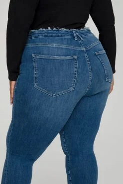 Coupon ⌛ GOOD AMERICAN Skinny GOOD WAIST RAW EDGE | BLUE628 🤩 33 GOOD AMERICAN Skinny GOOD WAIST RAW EDGE | BLUE628