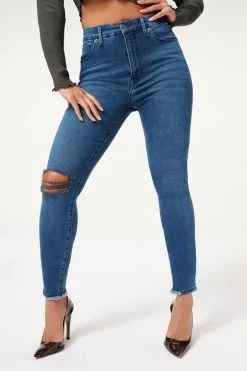 GA-SALE High Waisted GOOD WAIST JACKED STEP HEM | BLUE850