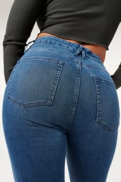 GA-SALE High Waisted GOOD WAIST JACKED STEP HEM | BLUE850