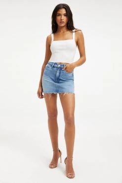 Best Pirce 😀 GA-SALE GOOD WAIST MINI SKIRT | INDIGO900 🤩 16 GA-SALE GOOD WAIST MINI SKIRT | INDIGO900