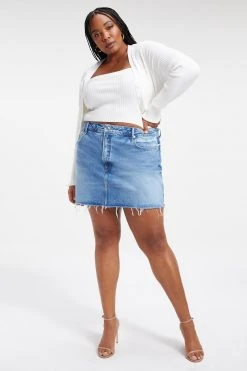GA-SALE GOOD WAIST MINI SKIRT | INDIGO900