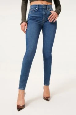 GA-SALE GOOD WAIST W/ NATURAL FRAY HEM | BLUE851 High Waisted