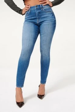 GA-SALE GOOD WAIST W/ NATURAL FRAY HEM | BLUE851 High Waisted