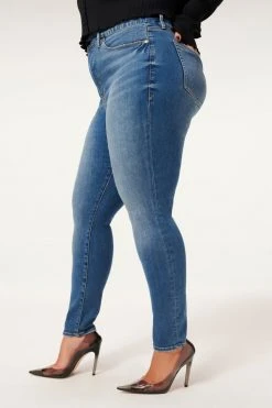 GA-SALE GOOD WAIST W/ NATURAL FRAY HEM | BLUE851 High Waisted