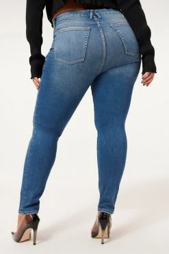 GA-SALE GOOD WAIST W/ NATURAL FRAY HEM | BLUE851 High Waisted