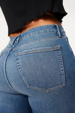 GA-SALE GOOD WAIST W/ NATURAL FRAY HEM | BLUE851 High Waisted