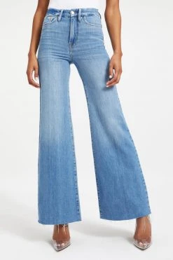 GOOD AMERICAN High Waisted GOOD WAIST PALAZZO | INDIGO030