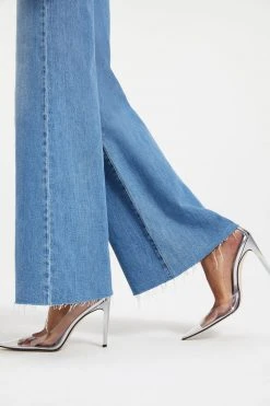 GOOD AMERICAN High Waisted GOOD WAIST PALAZZO | INDIGO030