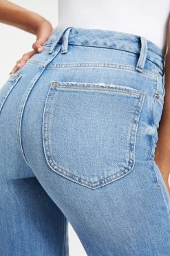 GOOD AMERICAN High Waisted GOOD WAIST PALAZZO | INDIGO030