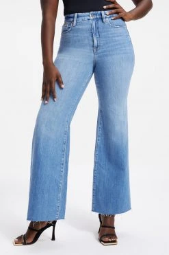 GOOD AMERICAN High Waisted GOOD WAIST PALAZZO | INDIGO030