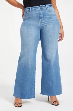 GOOD AMERICAN High Waisted GOOD WAIST PALAZZO | INDIGO030
