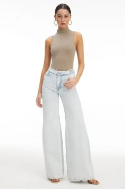 GOOD AMERICAN GOOD WAIST PALAZZO WAIST TABS | BLUE712