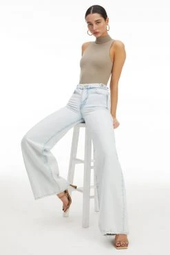 GOOD AMERICAN GOOD WAIST PALAZZO WAIST TABS | BLUE712