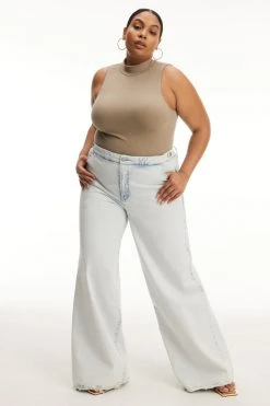 GOOD AMERICAN GOOD WAIST PALAZZO WAIST TABS | BLUE712