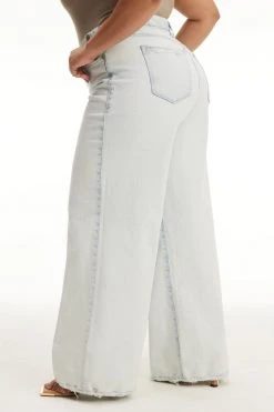 GOOD AMERICAN GOOD WAIST PALAZZO WAIST TABS | BLUE712