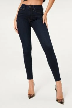 GOOD AMERICAN GOOD WAIST RAW EDGE | BLUE794 High Waisted