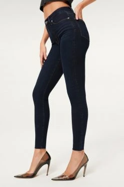 GOOD AMERICAN GOOD WAIST RAW EDGE | BLUE794 High Waisted