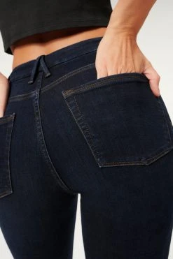 GOOD AMERICAN GOOD WAIST RAW EDGE | BLUE794 High Waisted