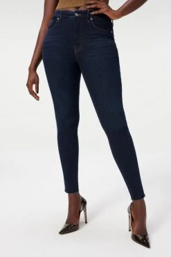 GOOD AMERICAN GOOD WAIST RAW EDGE | BLUE794 High Waisted