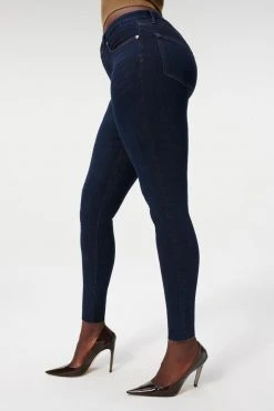 GOOD AMERICAN GOOD WAIST RAW EDGE | BLUE794 High Waisted