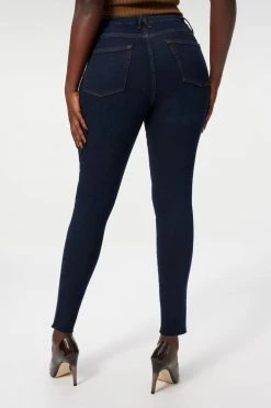 GOOD AMERICAN GOOD WAIST RAW EDGE | BLUE794 High Waisted