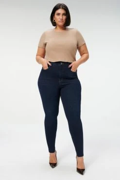 GOOD AMERICAN GOOD WAIST RAW EDGE | BLUE794 High Waisted