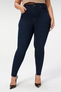 GOOD AMERICAN GOOD WAIST RAW EDGE | BLUE794 High Waisted