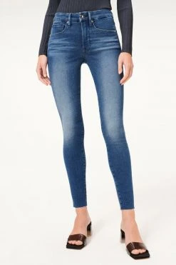 GOOD AMERICAN GOOD WAIST RAW HEM | BLUE867