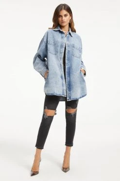 GOOD AMERICAN Summer Denim DENIM SHACKET | INDIGO299
