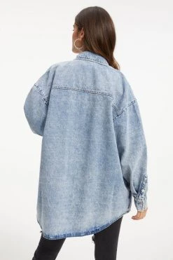 GOOD AMERICAN Summer Denim DENIM SHACKET | INDIGO299