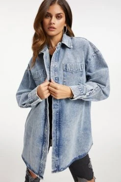 GOOD AMERICAN Summer Denim DENIM SHACKET | INDIGO299