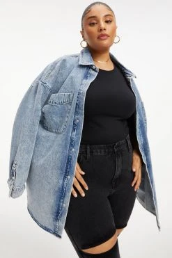 GOOD AMERICAN Summer Denim DENIM SHACKET | INDIGO299
