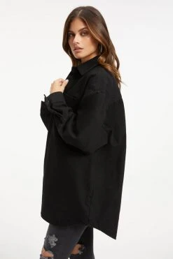 GOOD AMERICAN DENIM SHACKET | BLACK001 Jackets