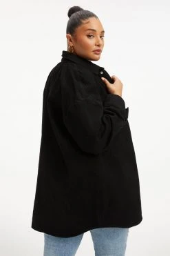 GOOD AMERICAN DENIM SHACKET | BLACK001 Jackets