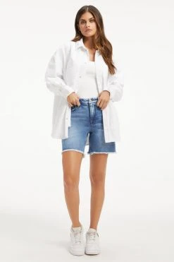 GOOD AMERICAN DENIM SHACKET | WHITE001 Summer Denim