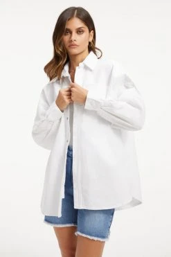 GOOD AMERICAN DENIM SHACKET | WHITE001 Summer Denim