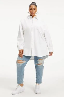 GOOD AMERICAN DENIM SHACKET | WHITE001 Summer Denim